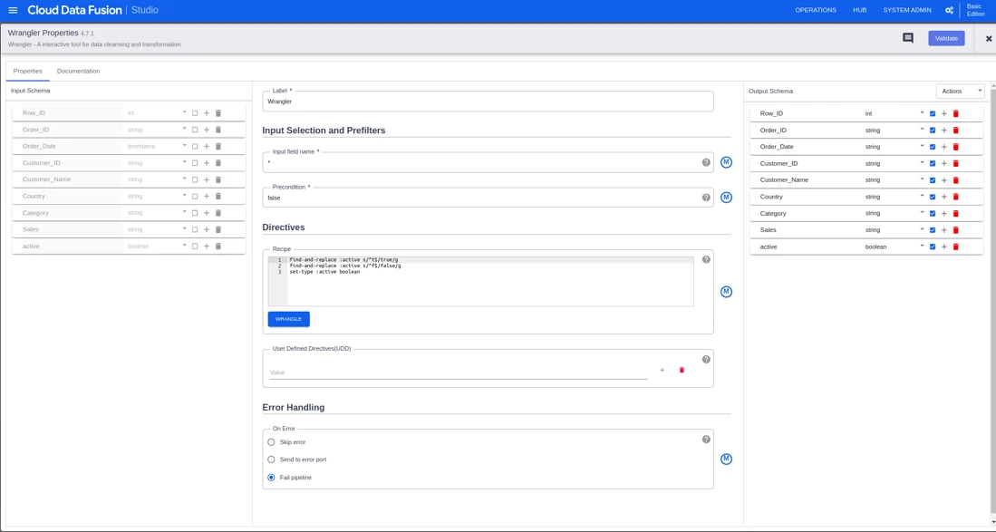 Data transformation