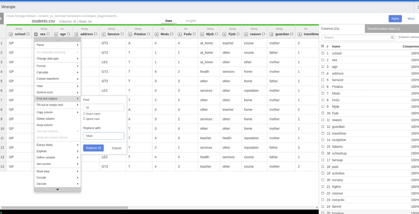 Data Wrangler