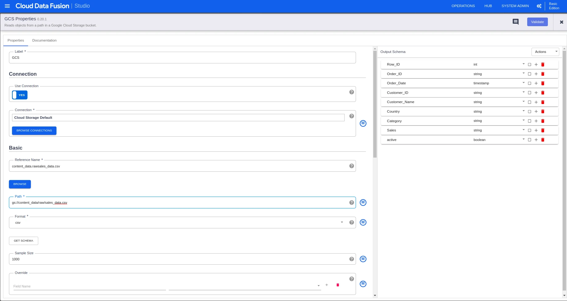 GCS configuration